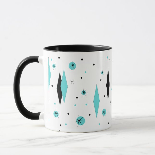Rétros diamants de turquoise et tasse de sonnerie (Gauche)