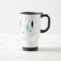 Rétros diamants de turquoise et tasse de voyage de