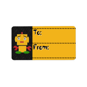 Rétros étiquettes de Robot-Yellow_To-From