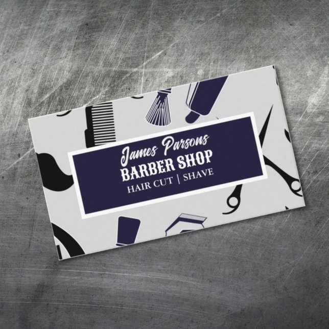 Retroschere Kammersalon Friseursalon Visitenkarte (Von Creator hochgeladen)