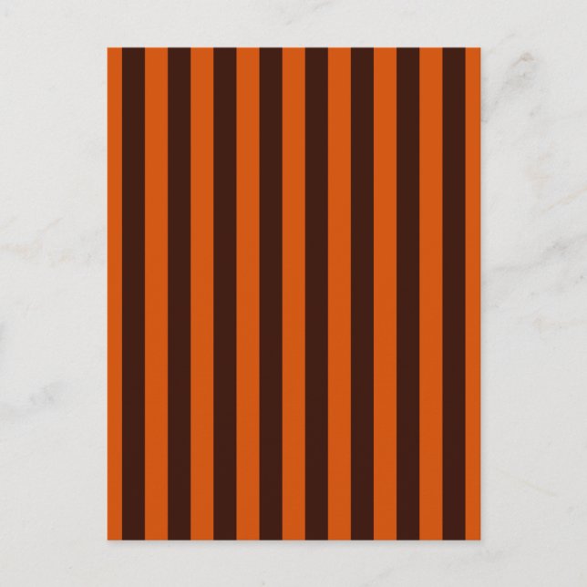 Retrostil-Dekoration in Orange Streifen Postkarte (Vorderseite)