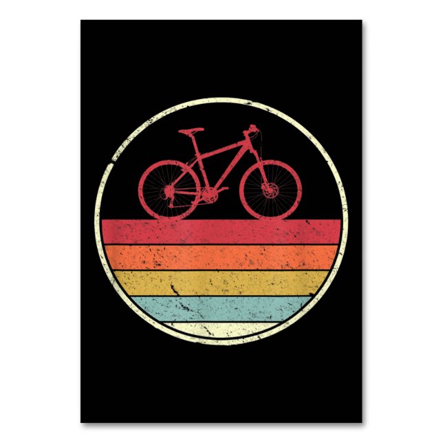Retrostil für Radfahrer Tischnummer (Vorderseite)