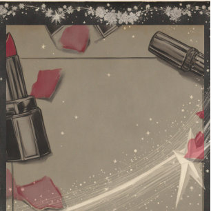 Retrostil-Lipstick Post-it Klebezettel