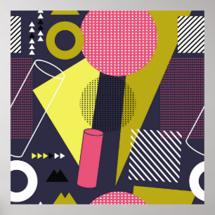 Retrostil, Muster-Design. Kunst, abstrakt, Poster
