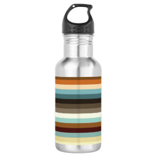 Retrostreifen Edelstahlflasche