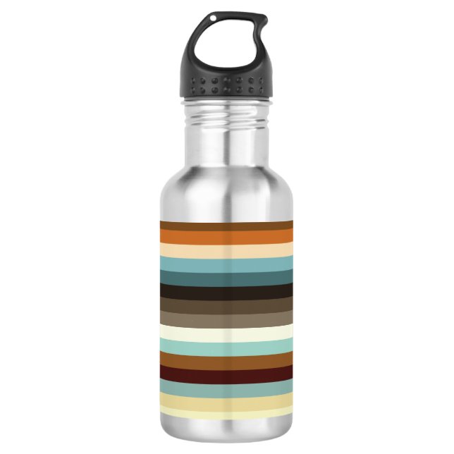 Retrostreifen Edelstahlflasche (Vorderseite)
