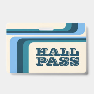 Retrostreifen-Hallpass für LehrerInnen Abzeichen Ausweis