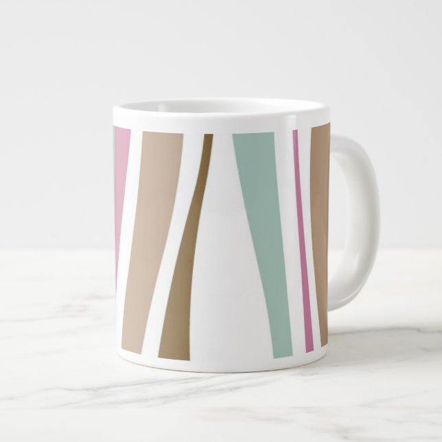 Retrostreifen Jumbo-Tasse (Vorderseite Rechts)