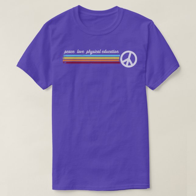Retrostreifen Physikalische Bildung T-Shirt (Design vorne)