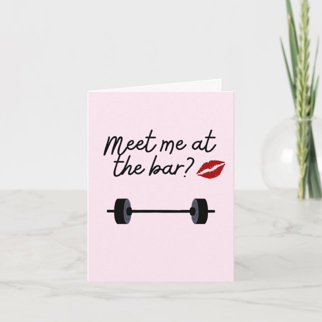 Retrouvez-moi au Bar Funny Gym Carte de la Saint-V (Devant)