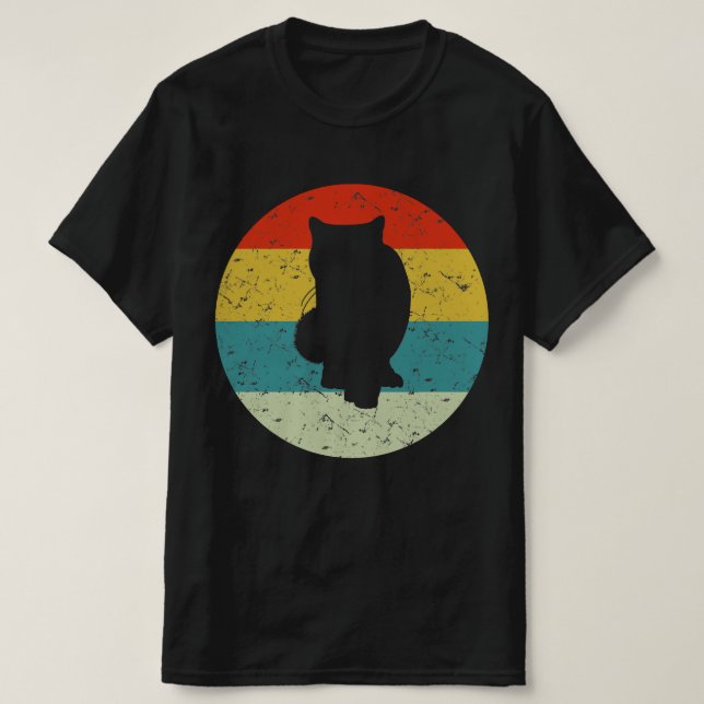 Retrovinatine Britische Kurzhaarkatze T-Shirt (Design vorne)