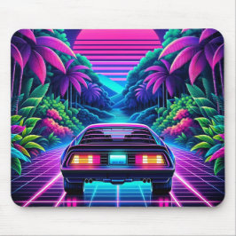 Retrowave Car Mousepad