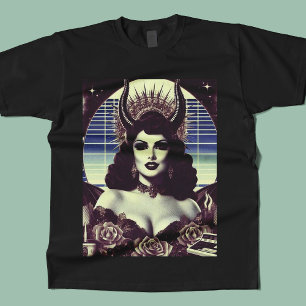 Retrowave Devilish Woman T-Shirt