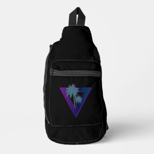 RETROWAVE-DREIECK-PALMEN-TASCHE CROSSBODY BAG