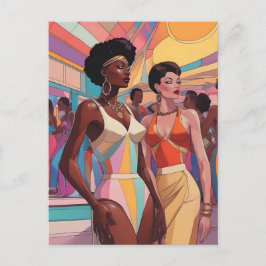 Retrowave Party 1980 Postkarte