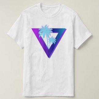 RETROWAVE SYNTHWAVE PALMEN DREIECK SHIRT