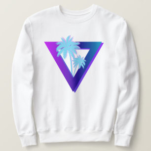 RETROWAVE SYNTHWAVE PALMEN DREIECK SWEATSHIRT