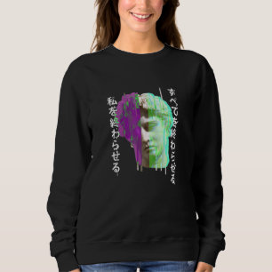 Retrowave-Synthwave-Vaporwave-Glitch-Glitch-Statue Sweatshirt