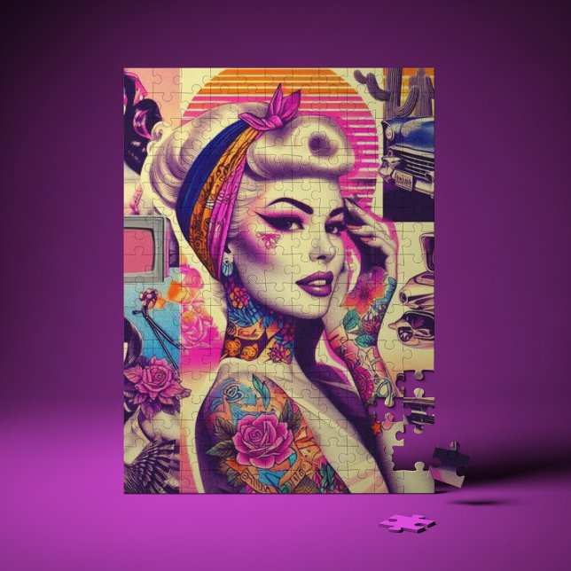 Retrowave Tattoo Button-Up Collage (Von Creator hochgeladen)