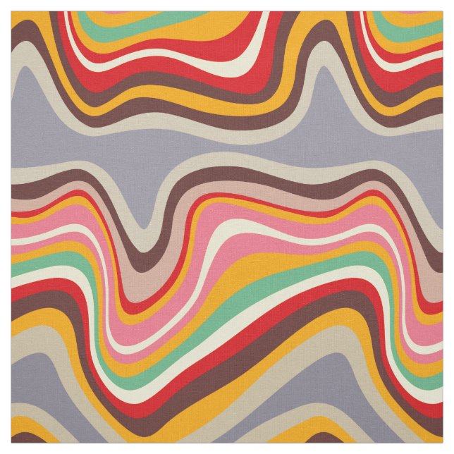 Retrowelle Stoff (Muster)