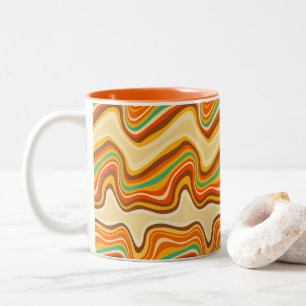 Retrowelle warm zweifarbige tasse