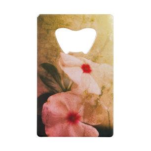 Retrto Blume Foto Kreditkarte Flaschenöffner