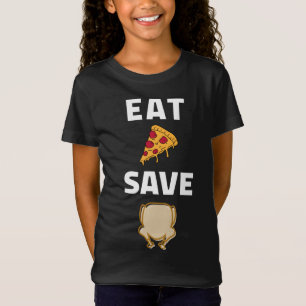Rett A Turkey Eat Pizza Funny Erntedank T-Shirt