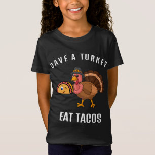 Rett A Turkey Eat Tacos Funny Erntedank Türkei T-Shirt