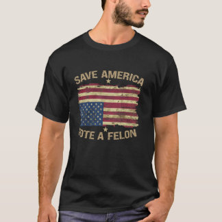 Rett Amerika einen Felon auf den Kopf in der ameri T-Shirt
