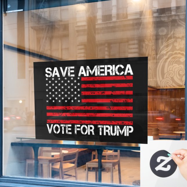 Rett Amerika für Trump Fensteraufkleber (Café-Fenster)