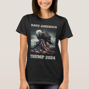 Rett Amerika traurige amerikanische Fahne nie über T-Shirt