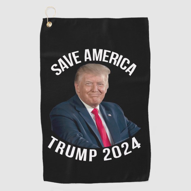 Rett Amerika Trump 2024 Präsident Donald J. Trump Golfhandtuch (Vorderseite)