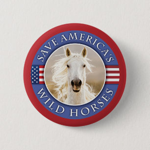 Rett Amerikas "Wild Horses Button" Button