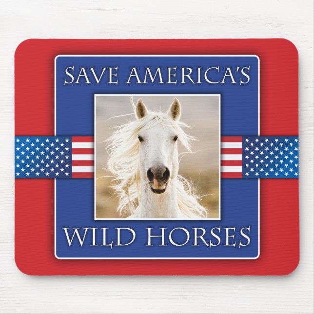 Rett Amerikas Wildpferde-Mauspad Mousepad (Vorne)