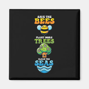 Rett Bienen Pflanze Bäume saubere Meere Umwelt Pro Magnet