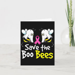 Rett Boo Bees Fun Breast Cancer Awareness Hallowee Karte