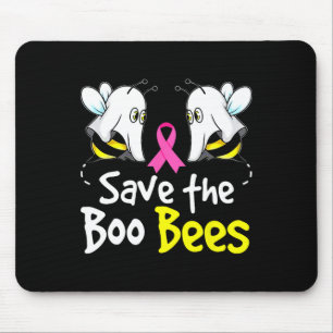 Rett Boo Bees Fun Breast Cancer Awareness Hallowee Mousepad