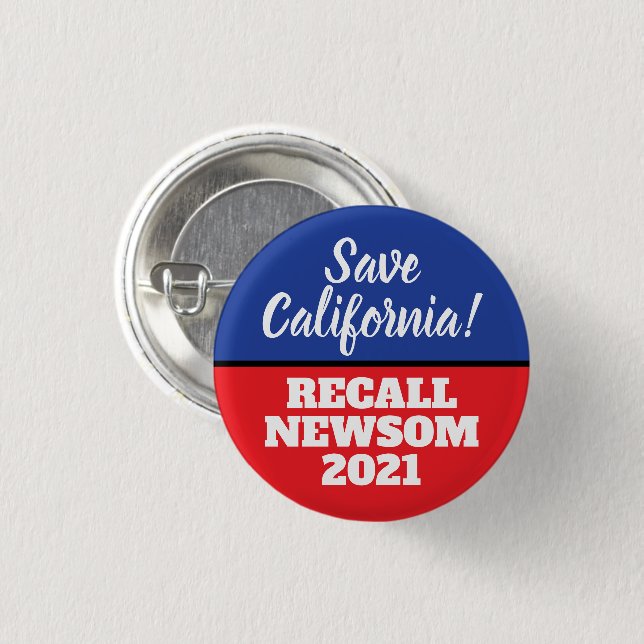 Rett California: Neuwahlen Button (Vorne & Hinten)