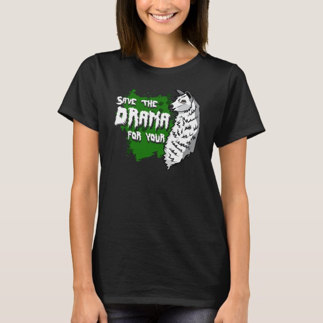 Rett das Drama für dein Lama-Tier T-Shirt (Vorderseite)