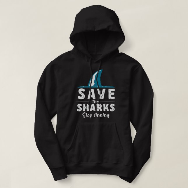 Rett, dass der Hai aufhört zu fingen Hoodie (Design vorne)