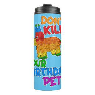 Rett dein Geburtstagskind Funny Pinata Design Thermosbecher