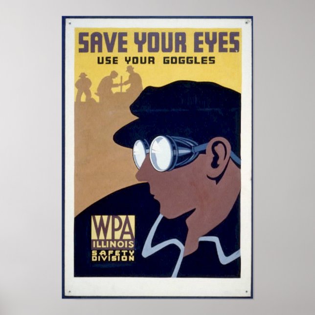 Rett deine Augen - nutze deine Brille Poster (Vorne)