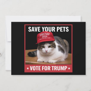 Rett deine Haustierabstimmung für Trump Wahlangebo Einladung