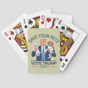 Rett deine Haustierabstimmung für Trump Wahlangebo Spielkarten