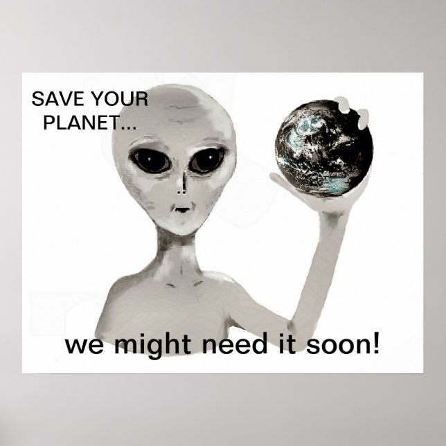 Rett deinen Planeten Poster (Vorne)
