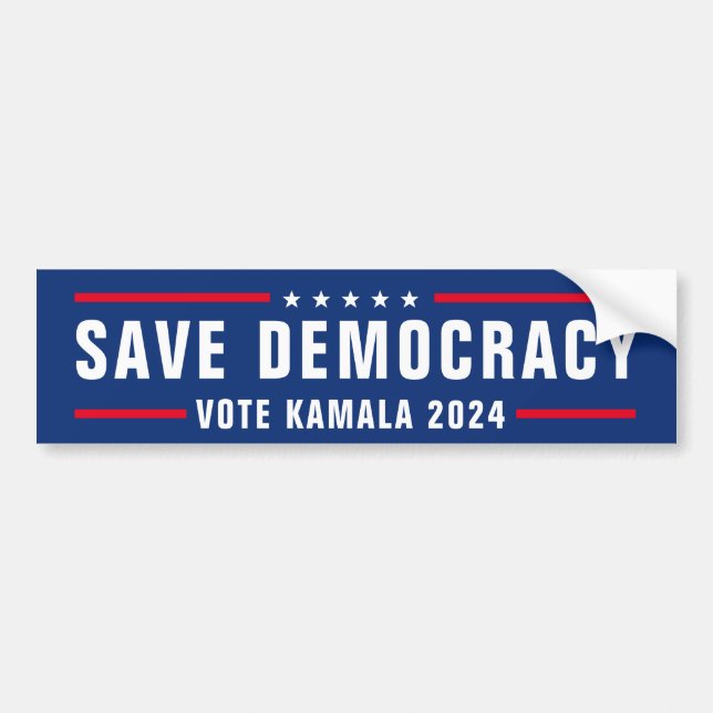 RETT DEMOKRATIE-ABSTIMMUNG KAMALA 2024 AUTOAUFKLEBER (Vorne)