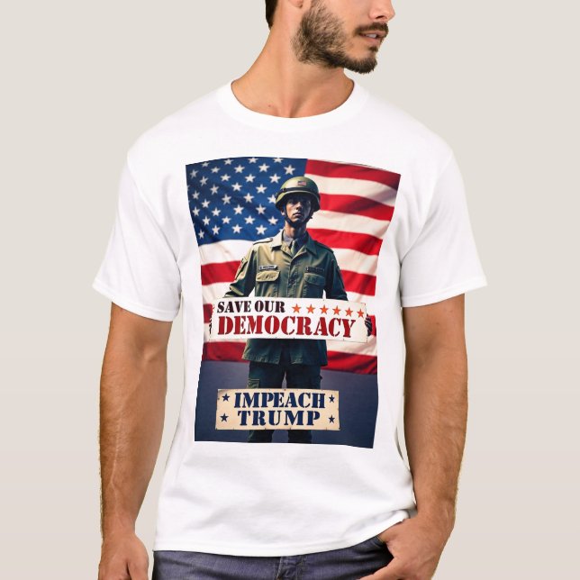 Rett Demokratie impeach Trump T-Shirt (Vorderseite)