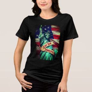 Rett Demokratie impeach Trump Tri-Blend Shirt