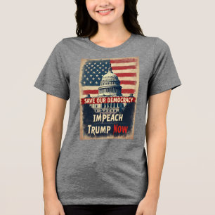 Rett Demokratie impeach Trump Tri-Blend Shirt