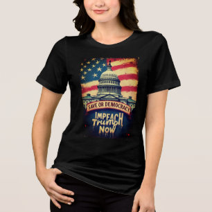 Rett Demokratie impeach Trump Tri-Blend Shirt